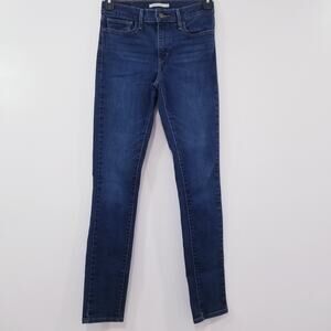 Levi's Jeans Slimming Skinny Mid Rise Dark Wash Denim